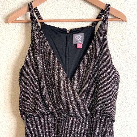Vince Camuto Black Evening Dress with Gold and Silver Sparkle size 8 - Picture 6 of 10